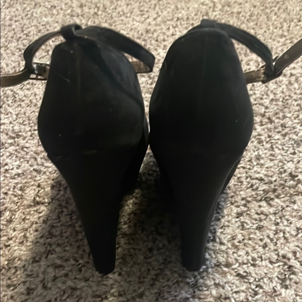 Qupid black wedges - Picture 3 of 4